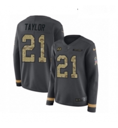 Womens Nike Washington Redskins 21 Sean Taylor Limited Black Salute to Service Therma Long Sleeve NFL Jersey