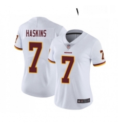 Womens Washington Redskins 7 Dwayne Haskins White Vapor Untouchable Limited Player Football Jersey