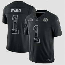 Men Tennessee Titans  1 Cameron Ward Black F U S E  2026 Salute to Service Limited Stitched Football Jersey