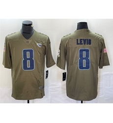 Men Tennessee Titans 8 Will Levis Olive 2017 Salute To Service Limited Stitched Jersey