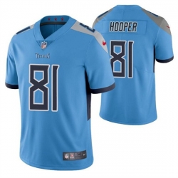 Men Tennessee Titans 81 Austin Hooper Blue Vapor Untouchable Stitched Jersey