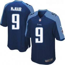 Mens Nike Tennessee Titans 9 Steve McNair Game Navy Blue Alternate NFL Jersey