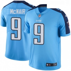 Mens Nike Tennessee Titans 9 Steve McNair Limited Light Blue Rush Vapor Untouchable NFL Jersey