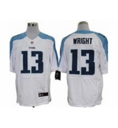 Nike Tennessee Titans 13 Kendall Wright White Elite NFL Jersey