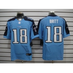 Nike Tennessee Titans 18 Kenny Britt Light Blue Elite NFL Jersey