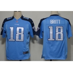 Nike Tennessee Titans 18 Kenny Britt Light Blue Game NFL Jersey