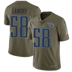 Nike Titans #58 Harold Landry Olive Mens Stitched NFL Limited 2017 Salute To Service Jersey