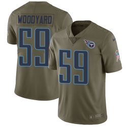 Nike Titans #59 Wesley Woodyard Olive Mens Stitched NFL Limited 2017 Salute to Service Jersey