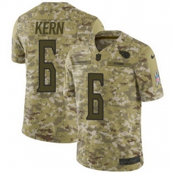 Nike Titans #6 Brett Kern Camo Mens Stitched NFL Limited 2018 Salute To Service Jersey