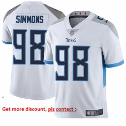 Titans 98 Jeffery Simmons White Men Stitched Football Vapor Untouchable Limited Jersey