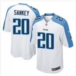 Youth NEW Titans #20 Bishop Sankey White Stitched NFL Elite Jersey