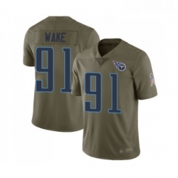 Youth Tennessee Titans 91 Cameron Wake Limited Olive 2017 Salute to Service Football Jersey