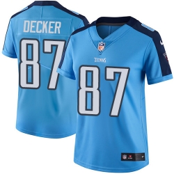 Nike Titans #87 Eric Decker Light Blue Team Color Womens Stitched NFL Vapor Untouchable Limited Jersey