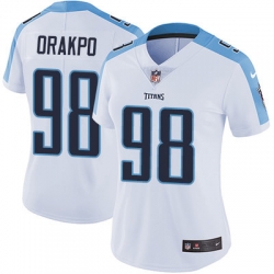 Nike Titans #98 Brian Orakpo White Womens Stitched NFL Vapor Untouchable Limited Jersey