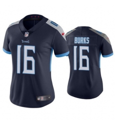 Women Tennessee Titans 16 Treylon Burks Navy Vapor Untouchable Limited Stitched Football Jersey