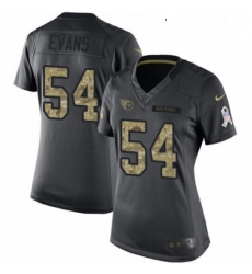 Womens Nike Tennessee Titans 54 Rashaan Evans Limited Black 2016 Salute to Service NFL Jersey