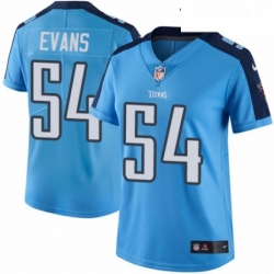 Womens Nike Tennessee Titans 54 Rashaan Evans Limited Light Blue Rush Vapor Untouchable NFL Jersey