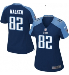 Womens Nike Tennessee Titans 82 Delanie Walker Game Navy Blue Alternate NFL Jersey