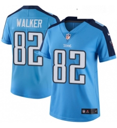 Womens Nike Tennessee Titans 82 Delanie Walker Light Blue Team Color Vapor Untouchable Limited Player NFL Jersey