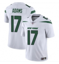 Men New York Jets 17 Davante Adams White 2024 Vapor Untouchable Limited Stitched Jersey