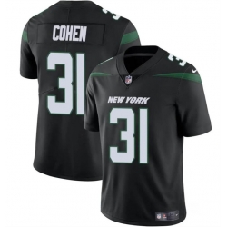 Men New York Jets 31 Tarik Cohen Black Vapor Untouchable Limited Stitched Jersey