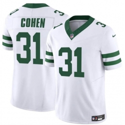 Men New York Jets 31 Tarik Cohen White 2024 F U S E  Vapor Limited Stitched Jersey