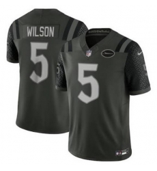 Men's Nike Garrett Wilson #5 Green New York Jets Rivalries Collection Stitched Limited Jersey Men's Nike Garrett Wilson #5 Green New York Jets Rivalries Collection Stitched Limited Jersey