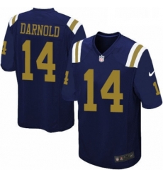 Mens Nike New York Jets 14 Sam Darnold Game Navy Blue Alternate NFL Jersey