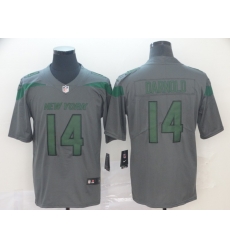 Nike Jets 14 Sam Darnold Gray Inverted Legend Limited Jersey