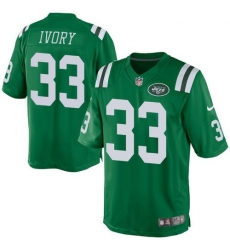 Nike Jets 33 Chris Ivory Green Mens Stitched NFL Elite Rush Jersey