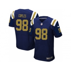 Nike New York Jets 98 Quinton Coples Blue Elite Alternate NFL Jersey