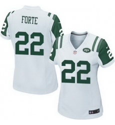 Nike Jets #22 Matt Forte White Womens Stitched NFL Elite Jersey