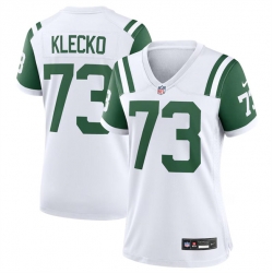 Women New York Jets 73 Joe Klecko White Classic Alternate Stitched Jersey