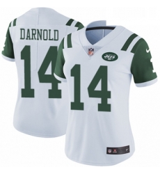 Womens Nike New York Jets 14 Sam Darnold White Vapor Untouchable Limited Player NFL Jersey