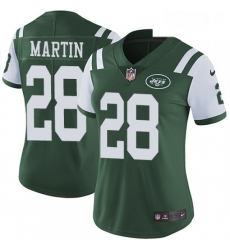 Womens Nike New York Jets 28 Curtis Martin Elite Green Team Color NFL Jersey