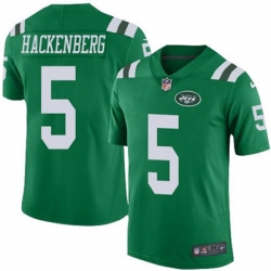 Youth Nike Jets #5 Christian Hackenberg Green Stitched NFL Limited Rush Jersey Youth Nike Jets #5 Christian Hackenberg Green Stitched NFL Limited Rush Jersey
