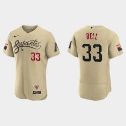 Arizona Diamondbacks 33 Jay Bell Men Nike 2021 City Connect Authentic MLB Jersey Gold