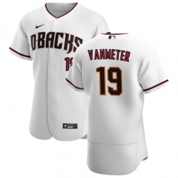 Men Arizona Diamondbacks 19 Josh VanMeter Men Nike White Crimson Flex Base Home Team MLB Jersey