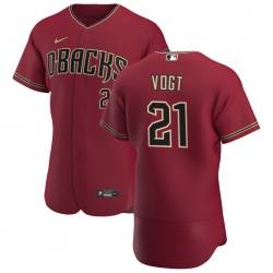 Men Arizona Diamondbacks 21 Stephen Vogt Men Nike Crimson Flex Base Alternate Team MLB Jersey