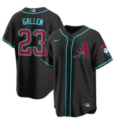 Men Arizona Diamondbacks 23 Zac Gallen 2023 24 Black Cool Base Stitched Baseball Jersey