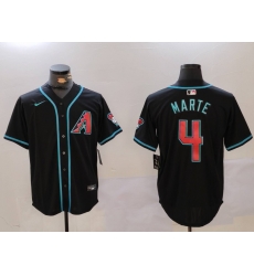 Men Arizona Diamondbacks 4 Ketel Marte Black Cool Base Stitched Baseball Jersey