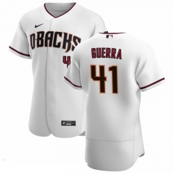 Men Arizona Diamondbacks 41 Junior Guerra Men Nike White Crimson Flex Base Home Team MLB Jersey