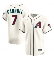 Men Arizona Diamondbacks Nike Home Limited Jersey Cream Carroll Corbin 7