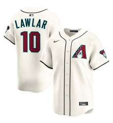 Men Arizona Diamondbacks Nike Home Limited Jersey Cream Lawlar Jordan 10