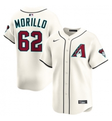 Men Arizona Diamondbacks Nike Home Limited Jersey Cream Morillo Juan 62