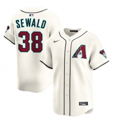 Men Arizona Diamondbacks Nike Home Limited Jersey Cream Sewald Paul 38