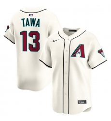 Men Arizona Diamondbacks Nike Home Limited Jersey Cream Tawa Tim 13