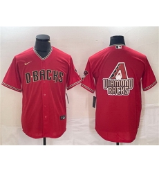 Men Arizona Diamondbacks Red Team Big Logo Cool Base Stitched Baseball Jersey S