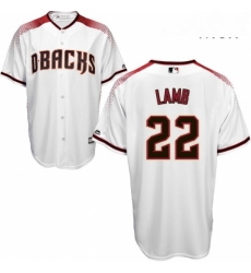 Mens Majestic Arizona Diamondbacks 22 Jake Lamb Authentic White Home Cool Base MLB Jersey 