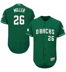 Mens Majestic Arizona Diamondbacks 26 Shelby Miller Green Celtic Flexbase Authentic Collection MLB Jersey